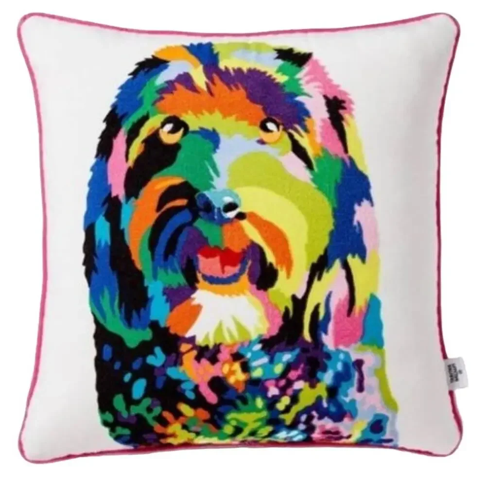 Tabitha Brown Colorful Small Decorative Pillow Dog